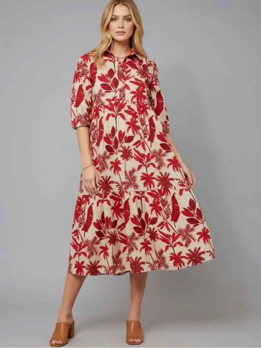The Bettina Tiered Shirt Dress